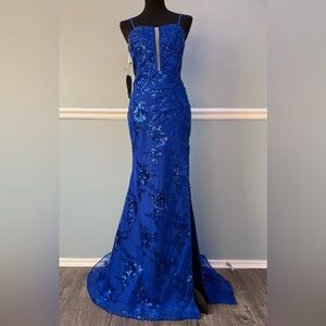 Sleek Royal Blue Mermaid Dress